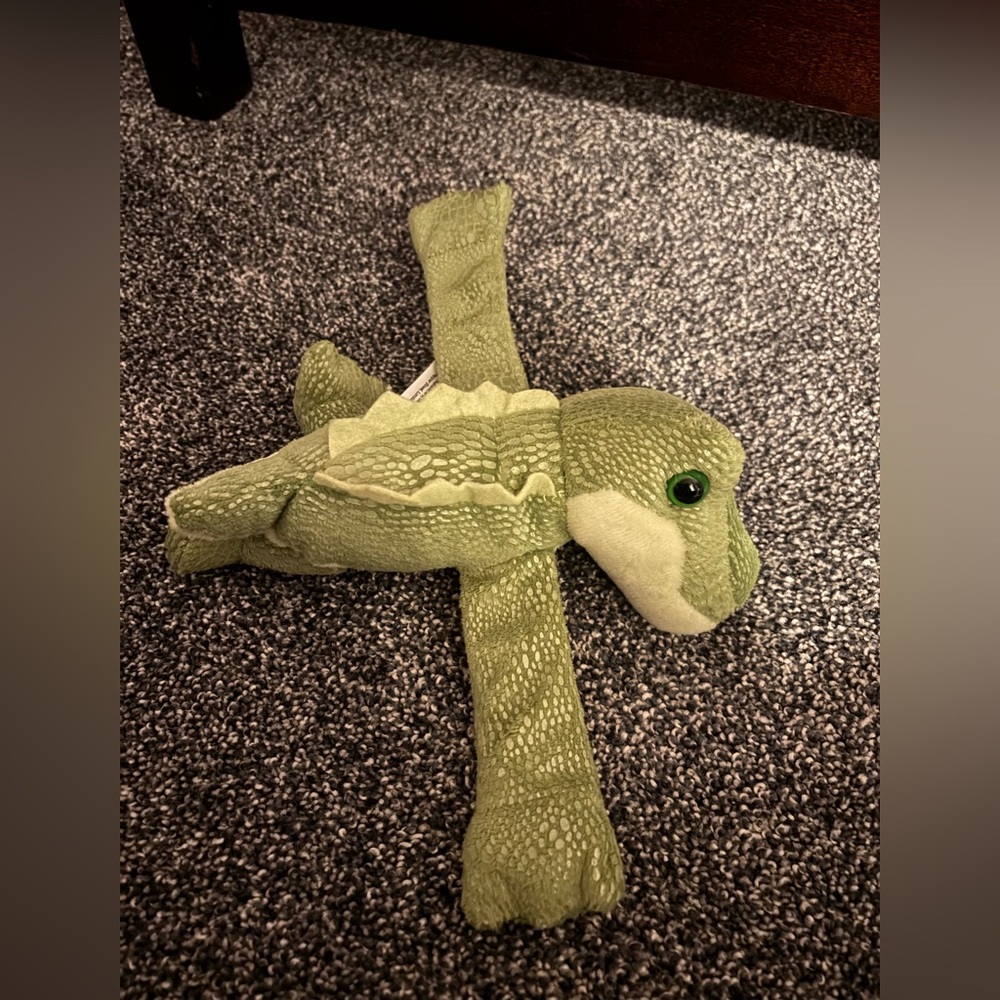 Green Plush Alligator Snap Bracelt